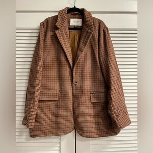 NWOT. American Eagle Plaid Blazer. Size XXL. Lined.